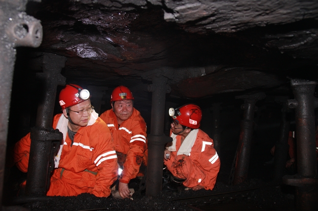 鲁泰煤业公司总经理李合军深入太平煤矿薄煤层工作面检查指导工作